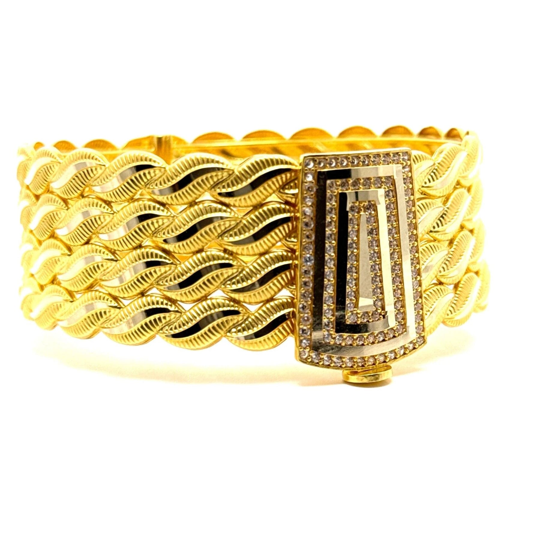 Taşlı 14 Ayar Altın Kelepçe - Nur Kuyumculuk