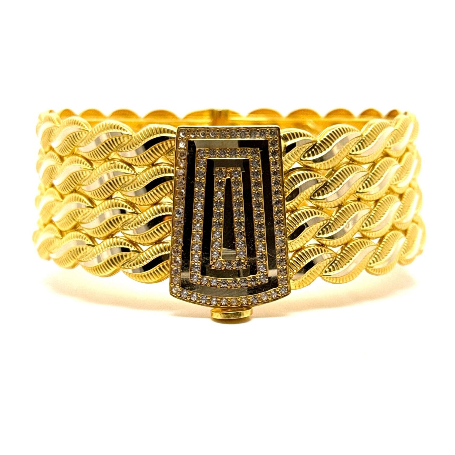 Taşlı 14 Ayar Altın Kelepçe - Nur Kuyumculuk