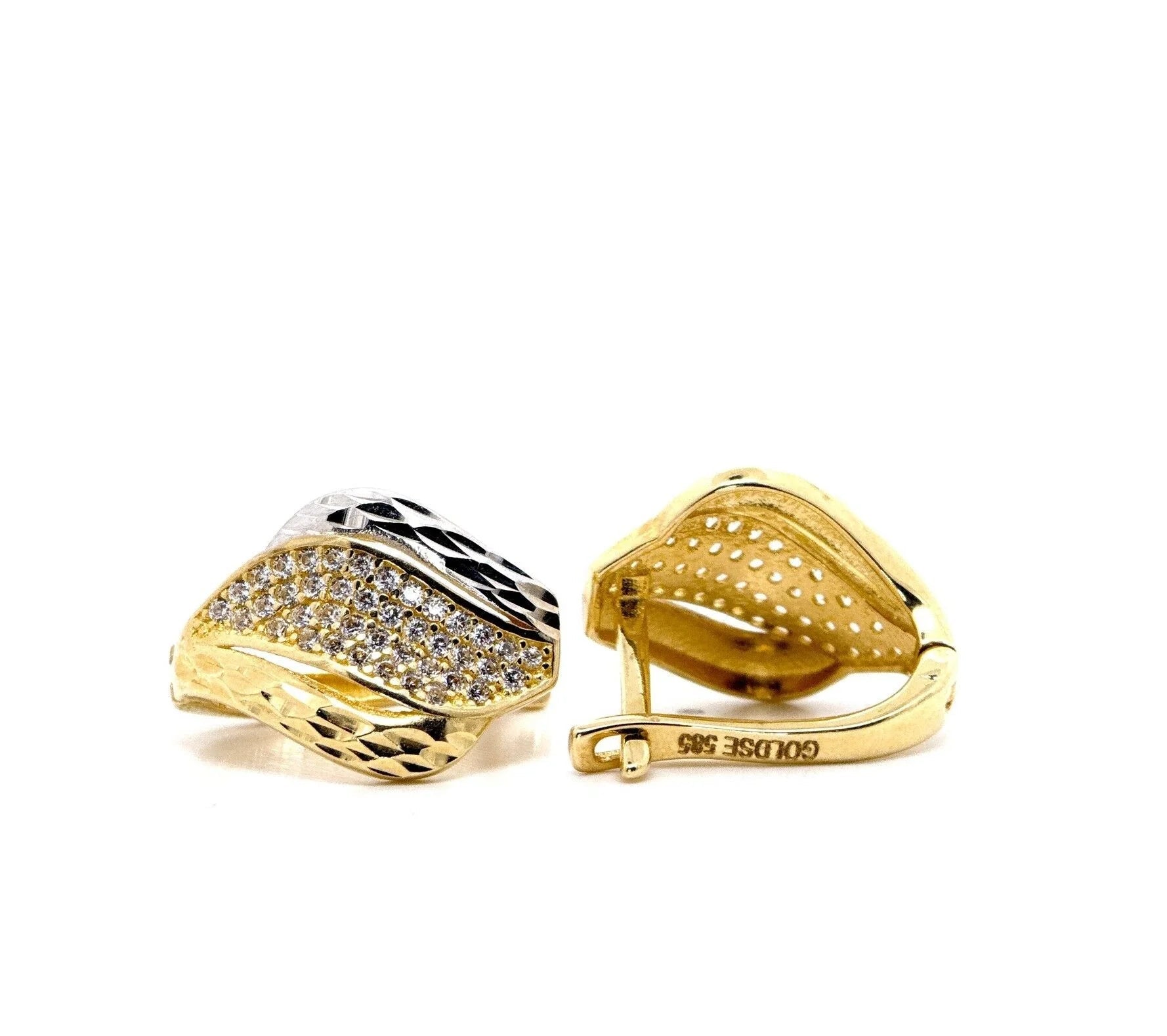 Taşlı 14 Ayar Altın Küpe - Nur Kuyumculuk