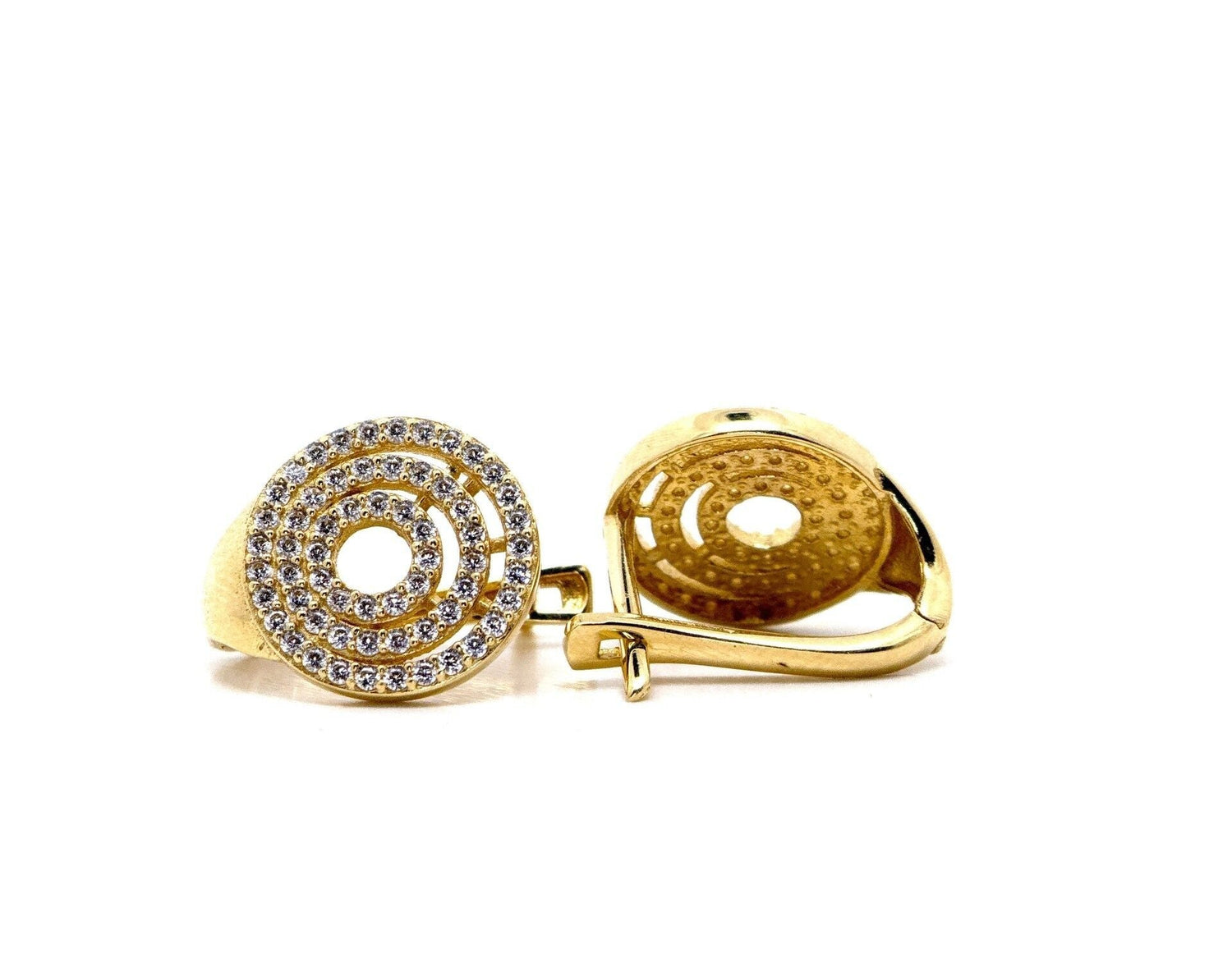 Taşlı 14 Ayar Altın Küpe - Nur Kuyumculuk