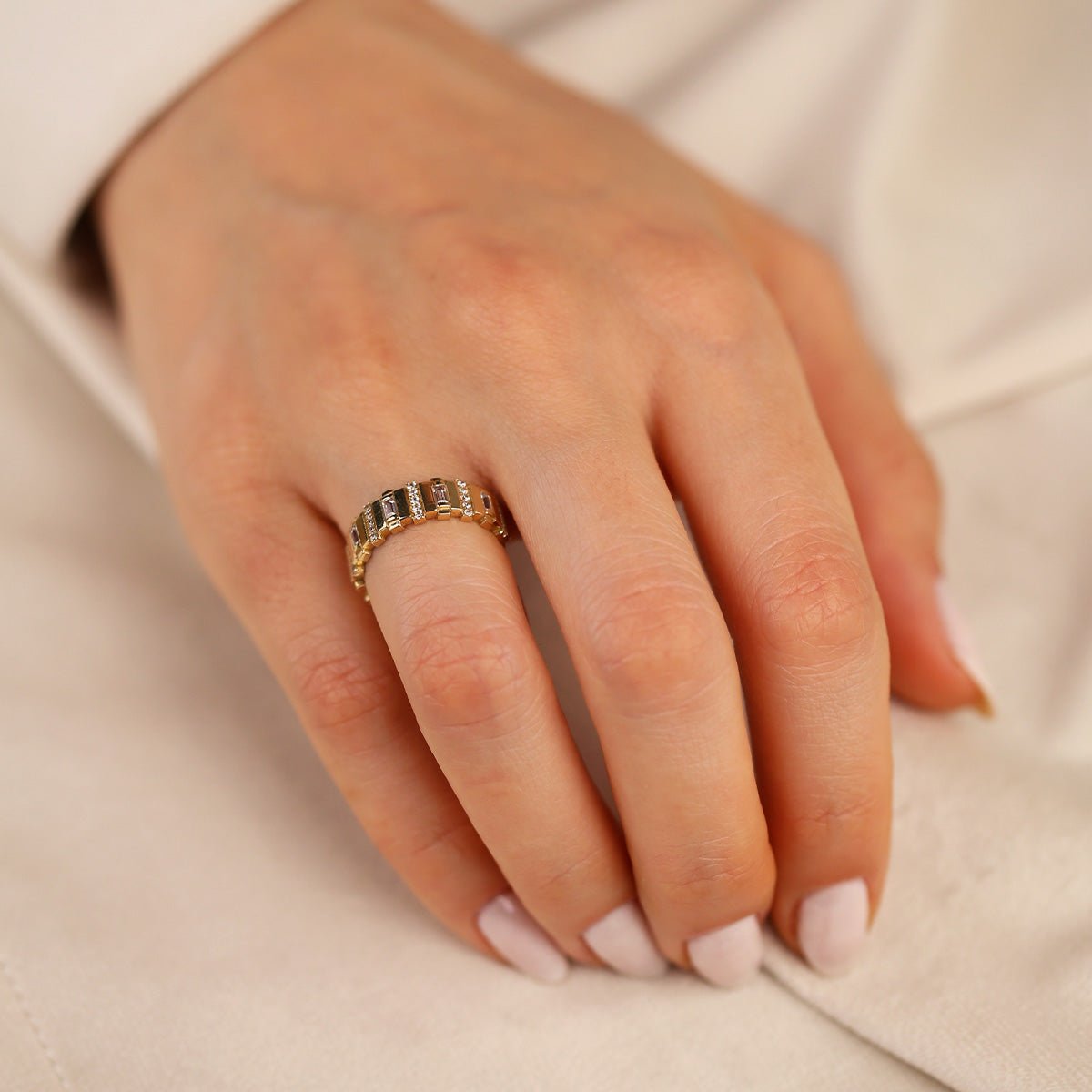 Taşlı 14 Ayar Altın Yüzük - Nur Kuyumculuk