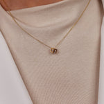 Taşlı Küp 14 Ayar Altın Kolye - Nur Kuyumculuk