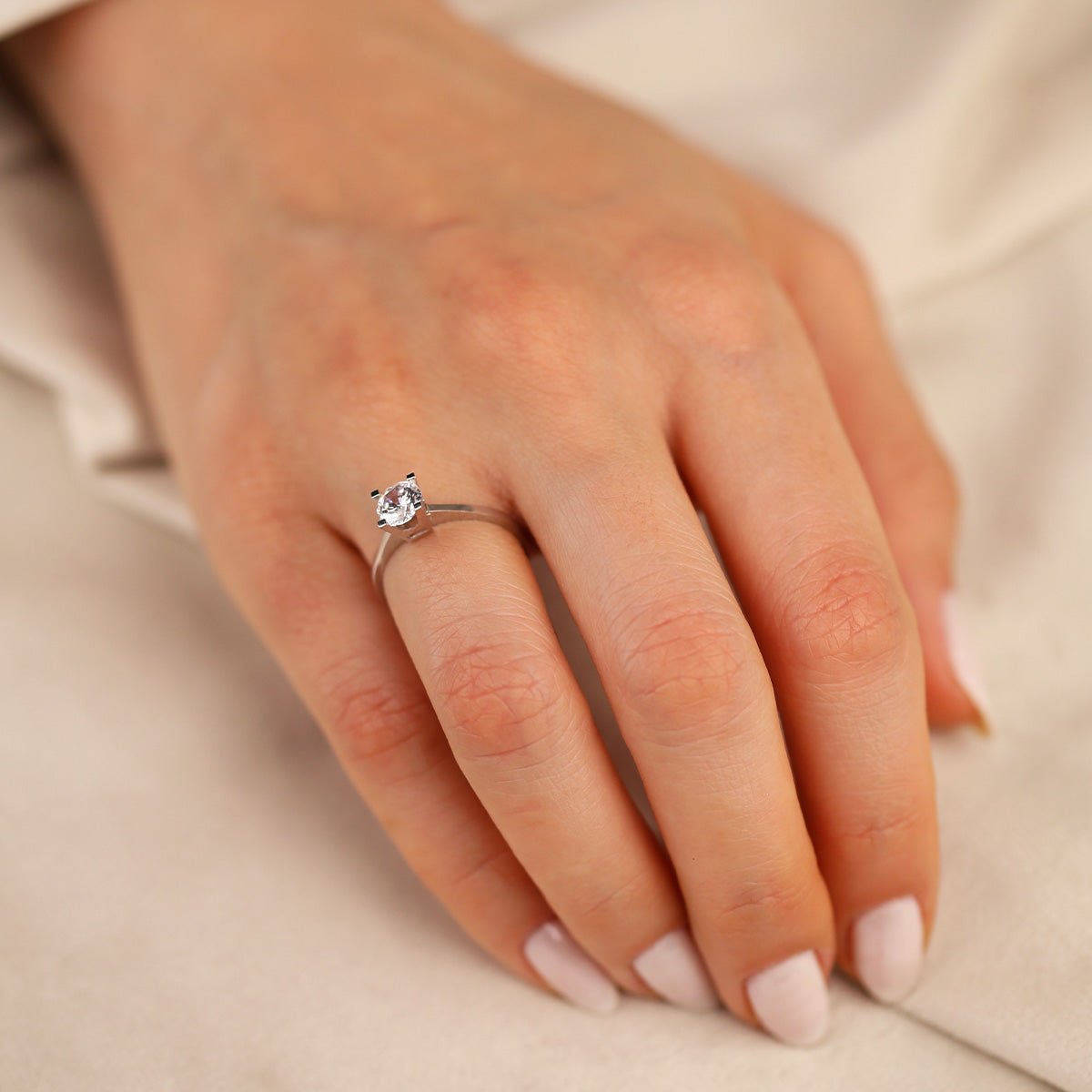 Tektaş 14 Ayar Altın Yüzük - Nur Kuyumculuk