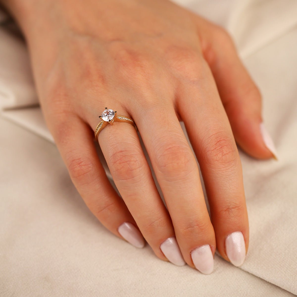 Tektaş 14 Ayar Altın Yüzük - Nur Kuyumculuk