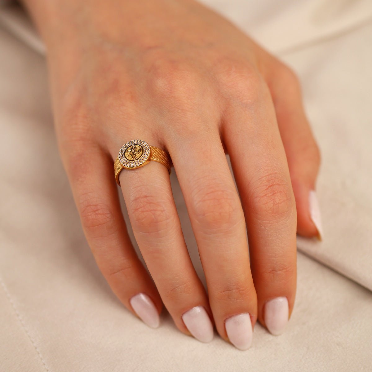 Tuğralı 14 Ayar Altın Yüzük - Nur Kuyumculuk