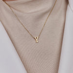 Y Harfi 14 Ayar Altın Kolye - Nur Kuyumculuk