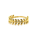 Yaprak Desenli 14 Ayar Altın Yüzük - Nur Kuyumculuk