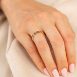 Yıldız Desenli 14 Ayar Altın Yüzük - Nur Kuyumculuk